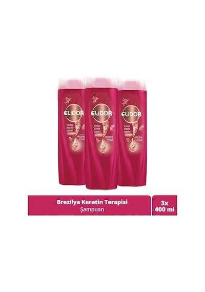 Elidor Brezilya Keratin Saç Şampuanı 3 x 400 ML
