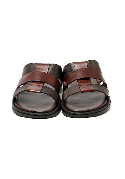 Terlik Erkek M6857 The Sandals Factory Leather Upper Dark Brown Dark Brown Koyu Kahverengi