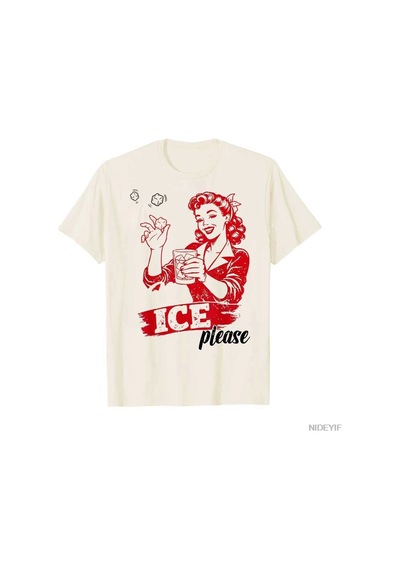 Tarzsokak Komik No Ice Lütfen Meme T-shirt Erkekler Kadınlar Için % 100% Pamuklu T Shirt Kısa Kollu Üst Bej