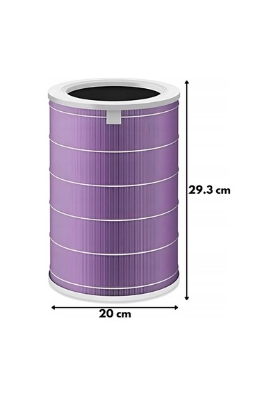Srfn Ticaret Xiaomi Mi Air Purifier 3 Uyumlu Entegre Aktif Karbon Çekirdek Filtreli Anti Bakteriyel Silindirik Hepa Filtre
