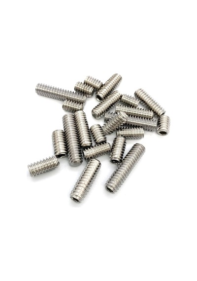 Setskur Civata M6x6 Mm 20 Adet Vidalı Pim Paslanmaz Çelik İnox 916 A2 Kalite Konik Uçlu İçten Altıgen Vida 6 X 6 X 6 Milimetre