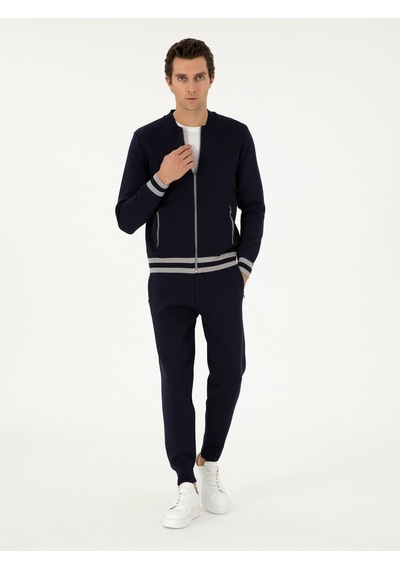 Cacharel Lacivert Jogging Fit Triko Pantolon