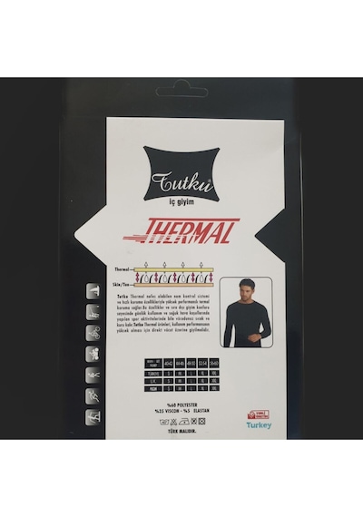 Erkek Termal Fanila Üst Siyah