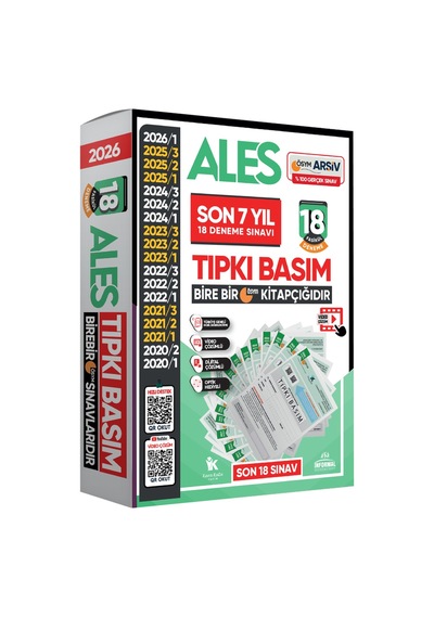 2026 ALES ÖSYM Çıkmış Soru 18li Tıpkı Basım ve 18li (10+8) Anamorfik Özgün Deneme Paketi TG Çözümlü