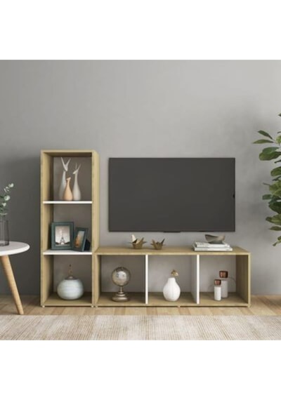 Tdesıgno Onur Kitaplıklı Televizyon Sehpası - Ünitesi -kitaplık-meşe Beyaz 120 Cm 6 Raflı Meşe - Beyaz Tdesıgno Onur Kitaplıklı Televizyon Sehpası - Ünitesi -kitaplık-meşe Beyaz 120 Cm 6 Raflı Meşe - Beyaz