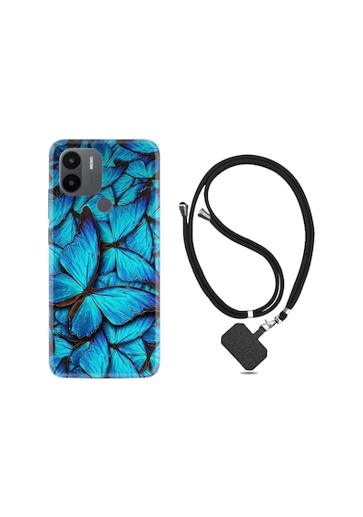 Xiaomi Redmi A1 Kılıf İpli Boyun Askılı Desenli Silikon Owl 1351