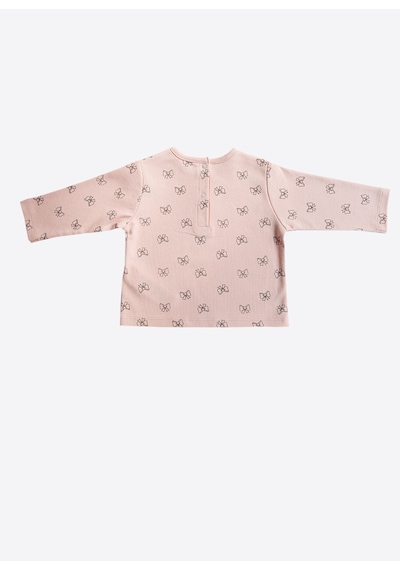 Kitikate Organik Fiyonk 2'li Pijama Takımı Pembe Pembe