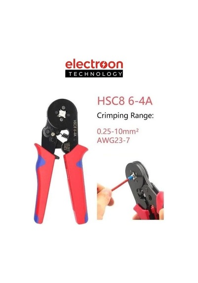 Electroon Elc-884 Hsc8 6-4a 4 Köşe Terminal Sıkma Pensesi