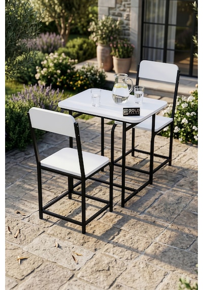Sandalye Modern Mutfak Yemek Sandalyesi Şık Cafe Balkon Bahçe Tekli Sandalye Minör 9820 Beyaz