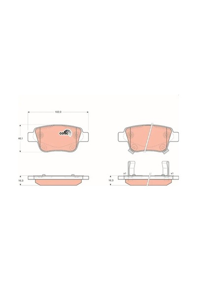 Toyota Avensis Arka Fren Balatasi 2001-2009 Trw Gdb3337