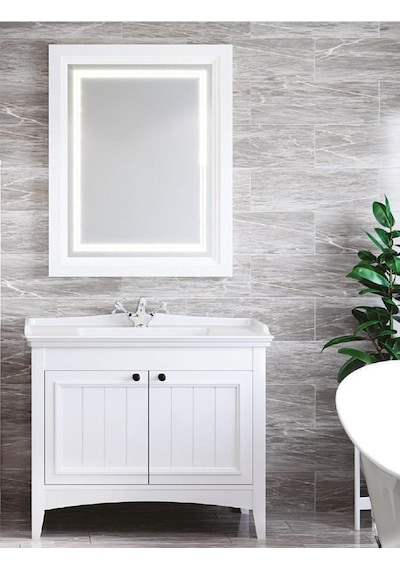 Denko Helena 100 Cm Mdf Beyaz Banyo Dolabı Takımı Beyaz Denko Helena 100 Cm Mdf Beyaz Banyo Dolabı Takımı Beyaz