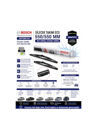 3397005163 Eco Silecek Takımı 550/550 Mm