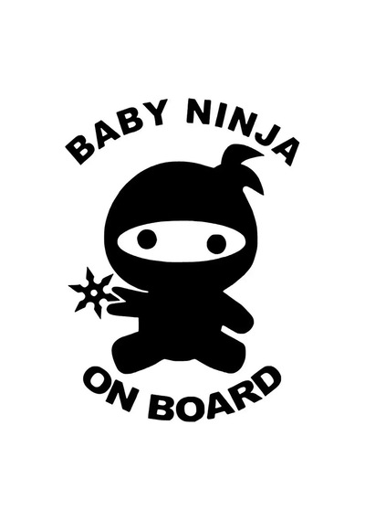 Arabada Bebek Var Ninja Sticker 10 X 13 Cm