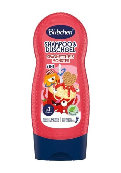 Bübchen Çocuk Şampuan&duş Jeli 2 İn 1 Spaghetti-eis Monster 230 Ml