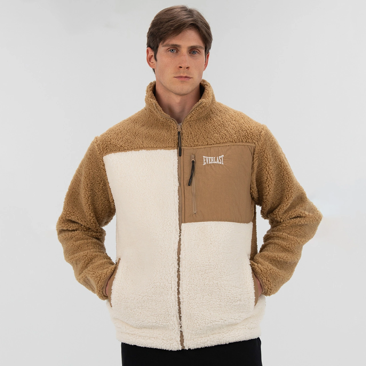 Everlast Winter Essentials Full Zip Sherpa Erkek Krem Sweatshirt Tm0110 Krem