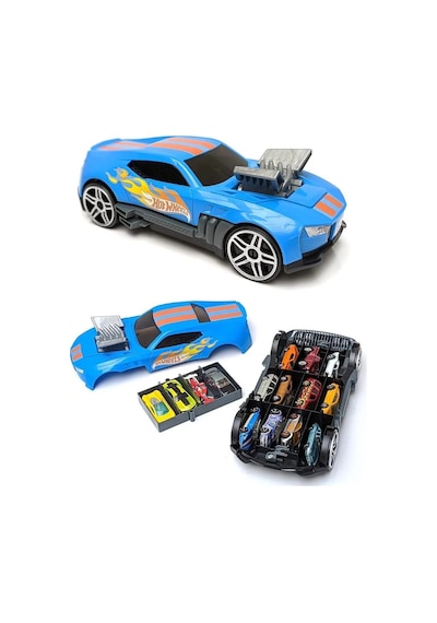 Hot Wheels Race N' Haul 2'si 1 Arada Saklama Kutusu Çok Renkli