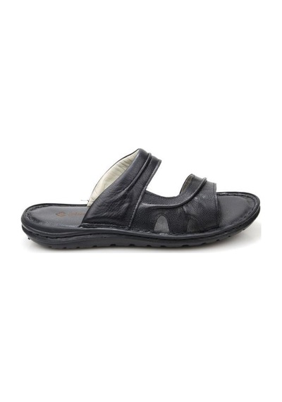 Aryan Pisagor Ps- 8700 Erkek Hakiki Deri Comfort Terlik Siyah