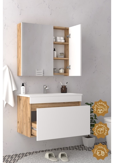 Teta Home Mersin 80 Cm Mdf Banyo Dolabı Seti Atlantik Çam-beyaz Atlantik Çam - Beyaz Teta Home Mersin 80 Cm Mdf Banyo Dolabı Seti Atlantik Çam-beyaz Atlantik Çam - Beyaz
