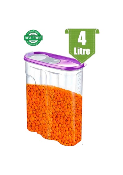 4 Litre Renkli Kapaklı Su/hava Geçirmez Kiler/erzak Saklama Kabı/plastik Kilitli Plastik Çok Renkli Diğer