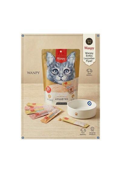 Assorted Karışık Aromalı Krem Kedi Ödül Maması 25'li Paket 350 G - 938401248