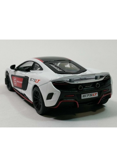 Mclaren 675lt Modifiyeli Çek Bırak Die - Cast Kapıları Açılabilen Metal Model Araba - Beyaz 11.5 Cm