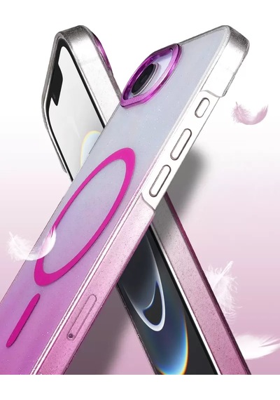 Newface Apple İphone 16e Glossy Magsafe Kapak - Çöl Titanyum