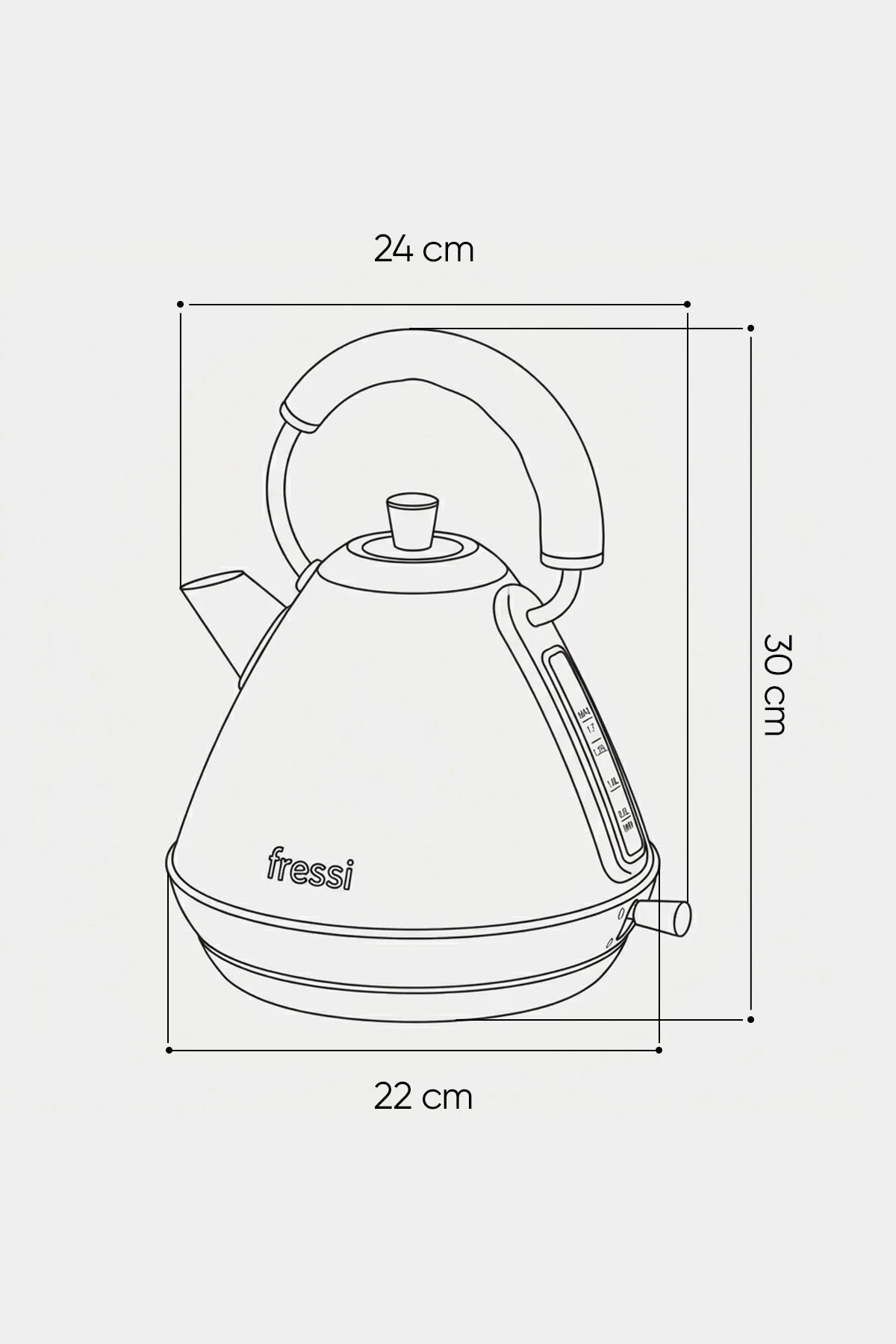 Fressi FR-KT07 Retro Mavera 1,7 L Ahşap Kulp Detaylı Kettle Su Isıtıcısı (İthalatçı Garantili)