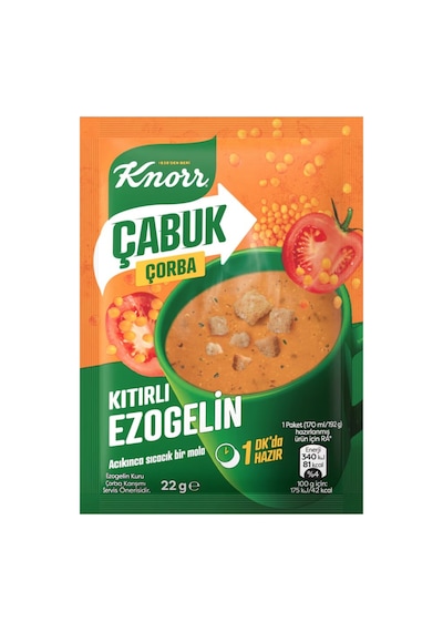 Knorr Çabuk Çorba Mercimek - Ezo Gelin - Acı Domates 72 Li Karma Set