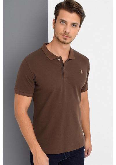 T8561 Dewberry Erkek Tshırt-kahve Kahve