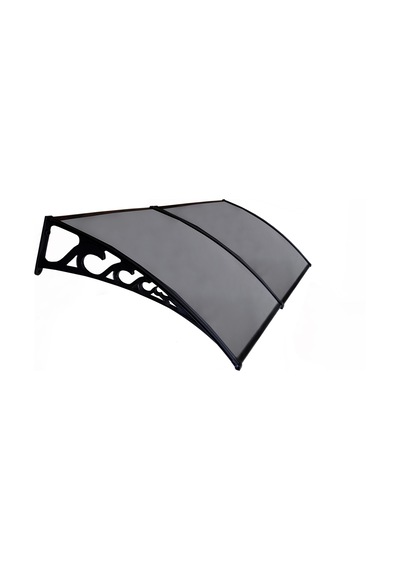 Plastik Ayak 6mm Levhalı Pratik Sundurma 100x240 Cm Antrasit Gri