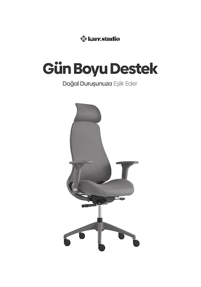 Lizbon Ergonomik Çalışma Koltuğu - Gri