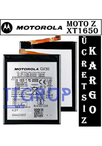 Motorola Moto Z Xt1650 Pil Batarya Gv30