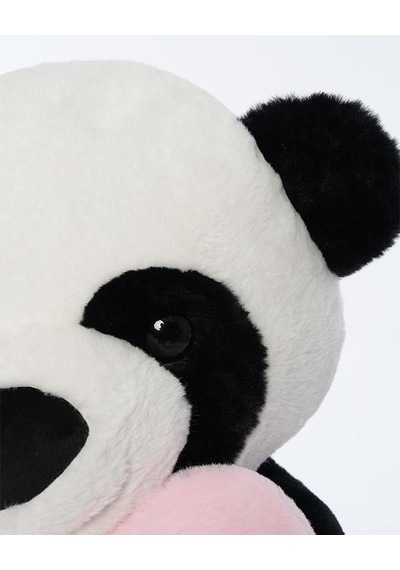 Pufu Toys Pelüş Pembe Kalpli Panda 45 Cm 04085 Beyaz