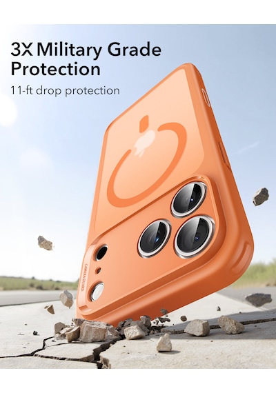 Esr Apple Uyumlu iPhone 17 Pro Max Classic Hybrid Magsafe Kılıf - Kamera Kontrol Buton - Turuncu Turuncu