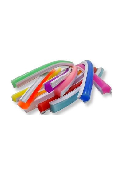 Pembe 6mm İkinci Nesil Silikon Neon Led Şerit Kılıfı 5 Metre Difüzör Tüp Led Hariç