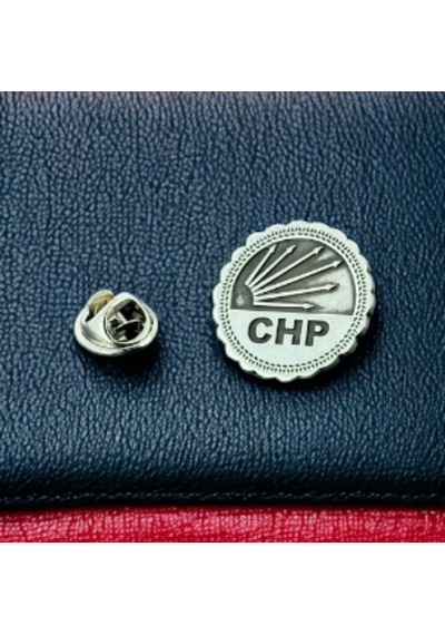 Chp Rozet Siyah 925 Ayar Gümüş