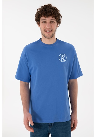 U.S. Polo Assn. Erkek Oversize Fit Bisiklet Yaka İndigo Tişört 50305904-VR028 U.S. Polo Assn. Erkek Oversize Fit Bisiklet Yaka İndigo Tişört 50305904-VR028