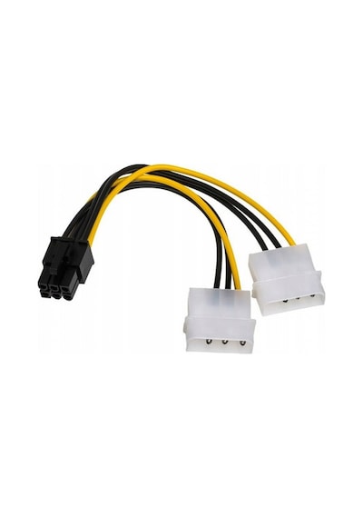 2 X Molex Pcı-e Güç Kablosu To 6pin Grafik Ekran Kartı Dönüştürücü Kablosu 30cm