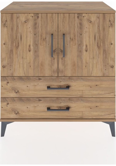 Hyperion Şifonyer 2 Raflı 2 Çekmeceli 2 Kapaklı 88x44x96 Çam-çam Çam