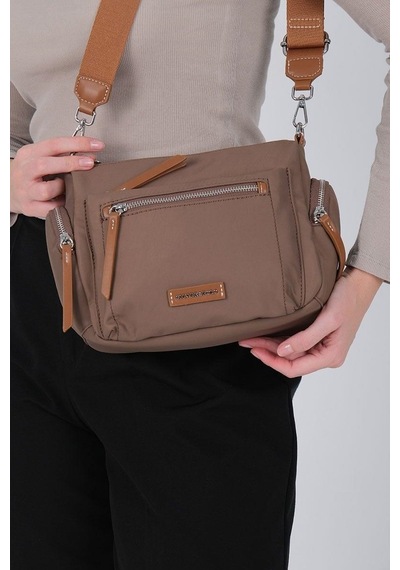 Silver Polo Sp1229 Kadın Çapraz Çanta Saten Kahve-taba
