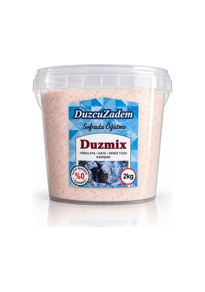 Duzmix 2000 Gr Kova Himalaya,kaya Tuzu Ve Deniz Tuzu Extra Mineralli Tuz