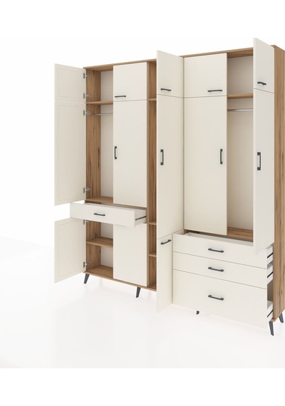 Arges Dolap 8 Raflı 4 Çekmeceli 3 Askılı 220x30x243 Çam-aytaşı/aytaşı Aytası/aytası Arges Dolap 8 Raflı 4 Çekmeceli 3 Askılı 220x30x243 Çam-aytaşı/aytaşı Aytası/aytası