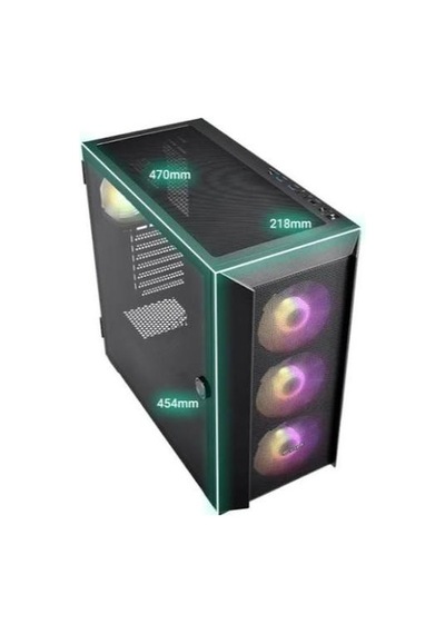 Fsp Cmt318 750w 80+ 4 X Rgb Fanlı E-atx Full Tower Oyuncu Kasası Full Siyah
