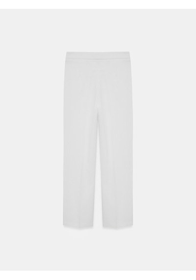 Dilvin 72642 Mini İspanyol Paça Pantolon-beyaz Beyaz