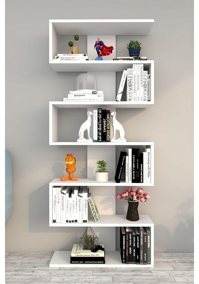 Dekoratif Duvar Rafı Modern Kitaplık Ve Raf Ünitesi Beyaz Diğer