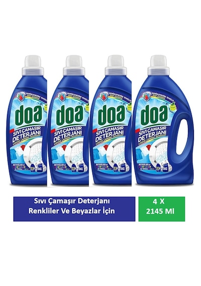Doa Sıvı Çamaşır Deterjanı Renkliler Ve Beyazlar Derinlemesine Temizlik 4 X 2145 Ml 2145 ML