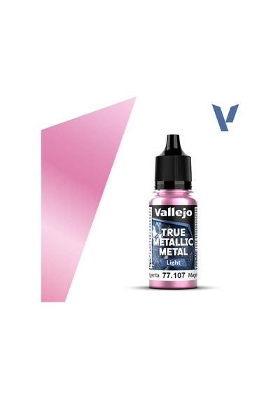Vallejo 77107 18 Ml. Crimson Magenta, Light, True Metallic Metal Tmm Serisi Model Boyası Renkli