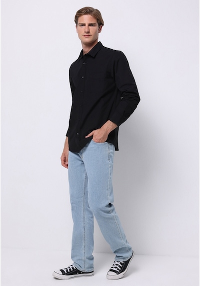 Colin's Colins Slim Fit Shirt Neck Düz Erkek Siyah Uzun Kol Gömlek Cl1070376 Q1.v2 Blk Siyah Colin's Colins Slim Fit Shirt Neck Düz Erkek Siyah Uzun Kol Gömlek Cl1070376 Q1.v2 Blk Siyah