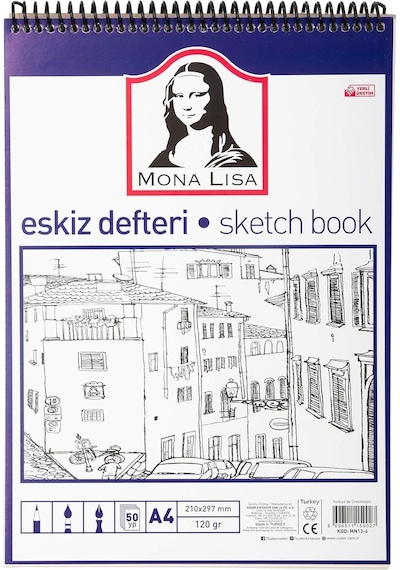 Monalisa Eskiz Defteri Spiralli A4 120 G 50 Yp