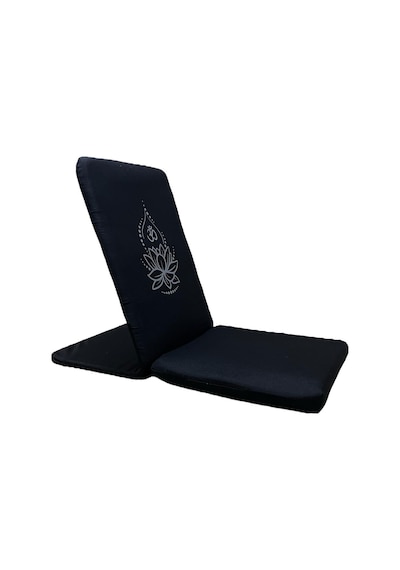 Yogaezo Lotus Çiçeği Baskılı Backjack Meditasyon Sandalyesi Siyah Syh10 Siyah